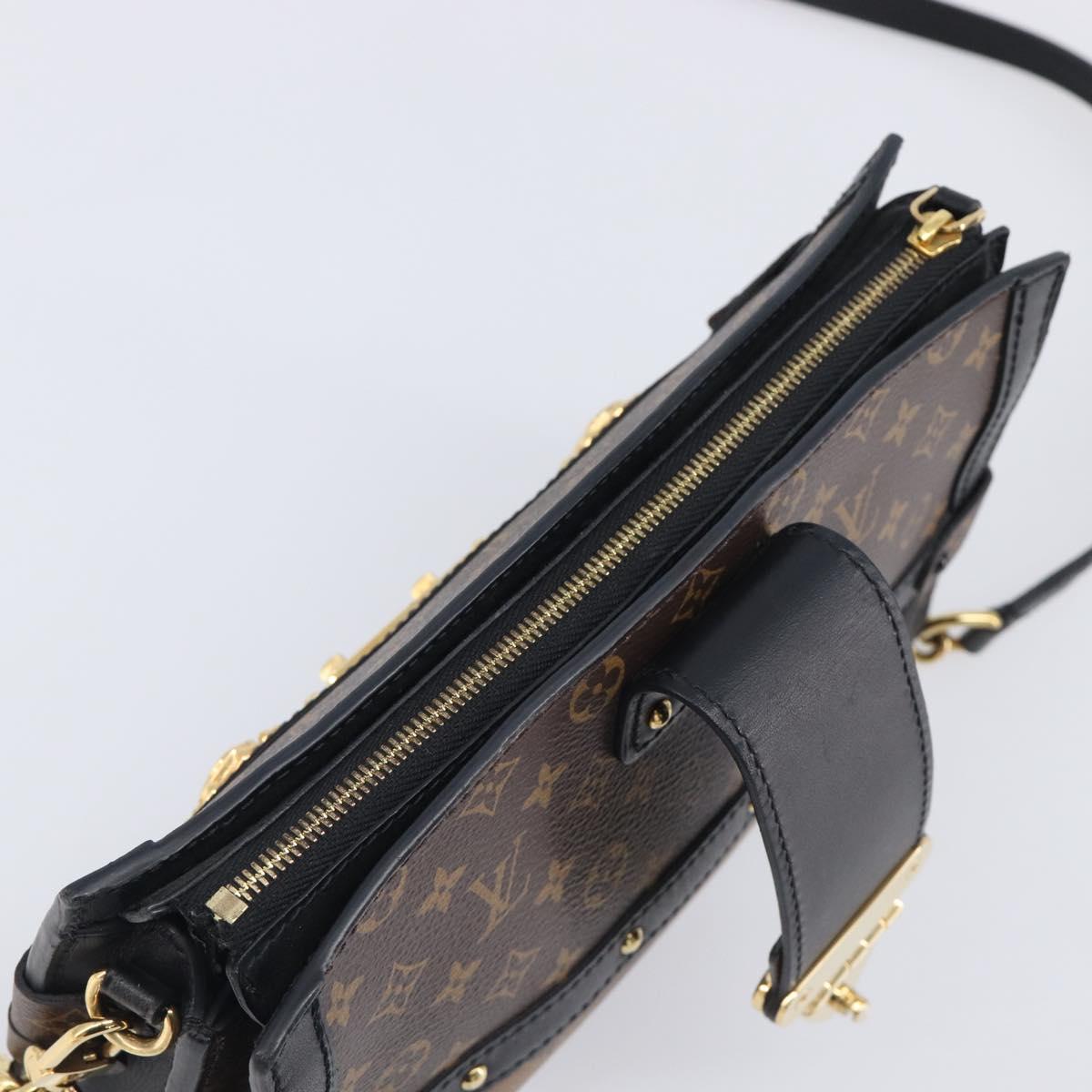 LOUIS VUITTON Monogram Reverse Trunk Clutch Shoulder Bag M43596 Auth 209626SAM