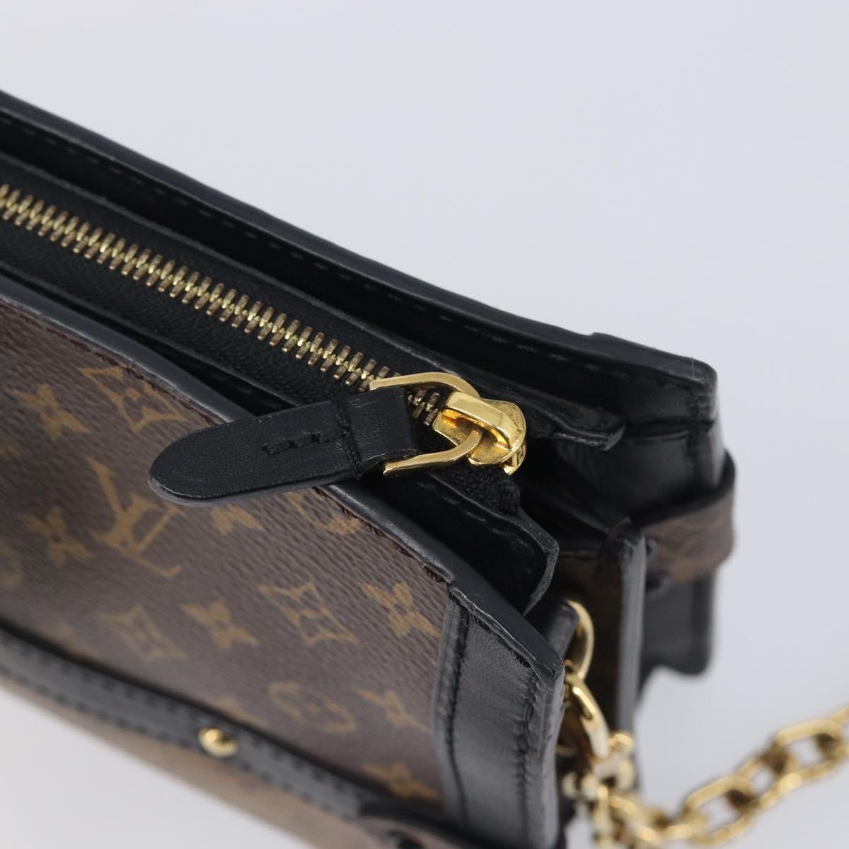 LOUIS VUITTON Monogram Reverse Trunk Clutch Shoulder Bag M43596 Auth 209626SAM