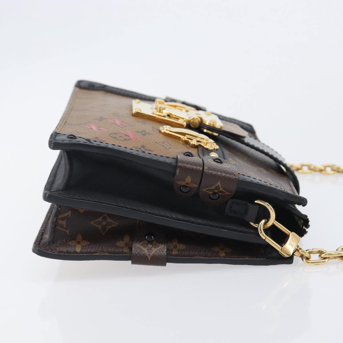 LOUIS VUITTON Monogram Reverse Trunk Clutch Shoulder Bag M43596 Auth 209626SAM