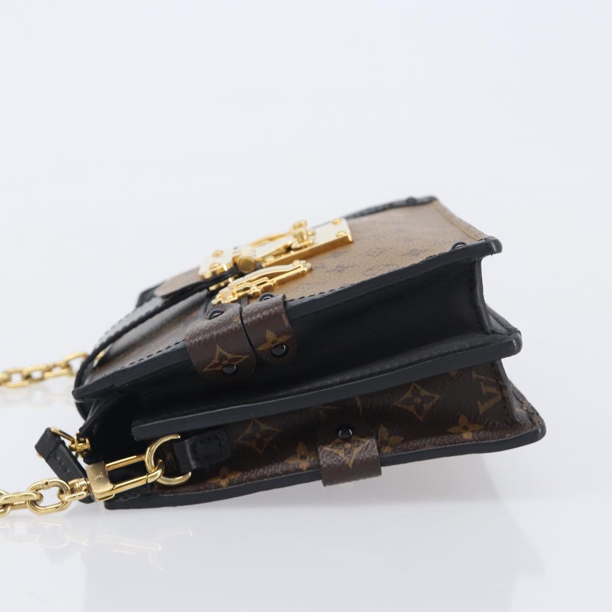 LOUIS VUITTON Monogram Reverse Trunk Clutch Shoulder Bag M43596 Auth 209626SAM