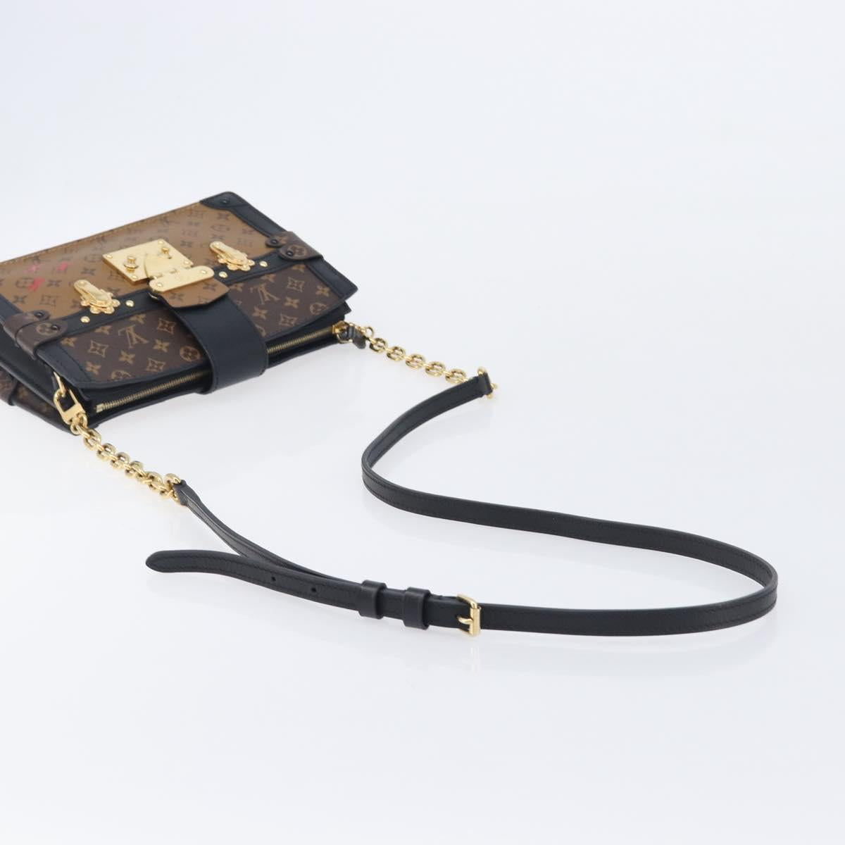 LOUIS VUITTON Monogram Reverse Trunk Clutch Shoulder Bag M43596 Auth 209626SAM