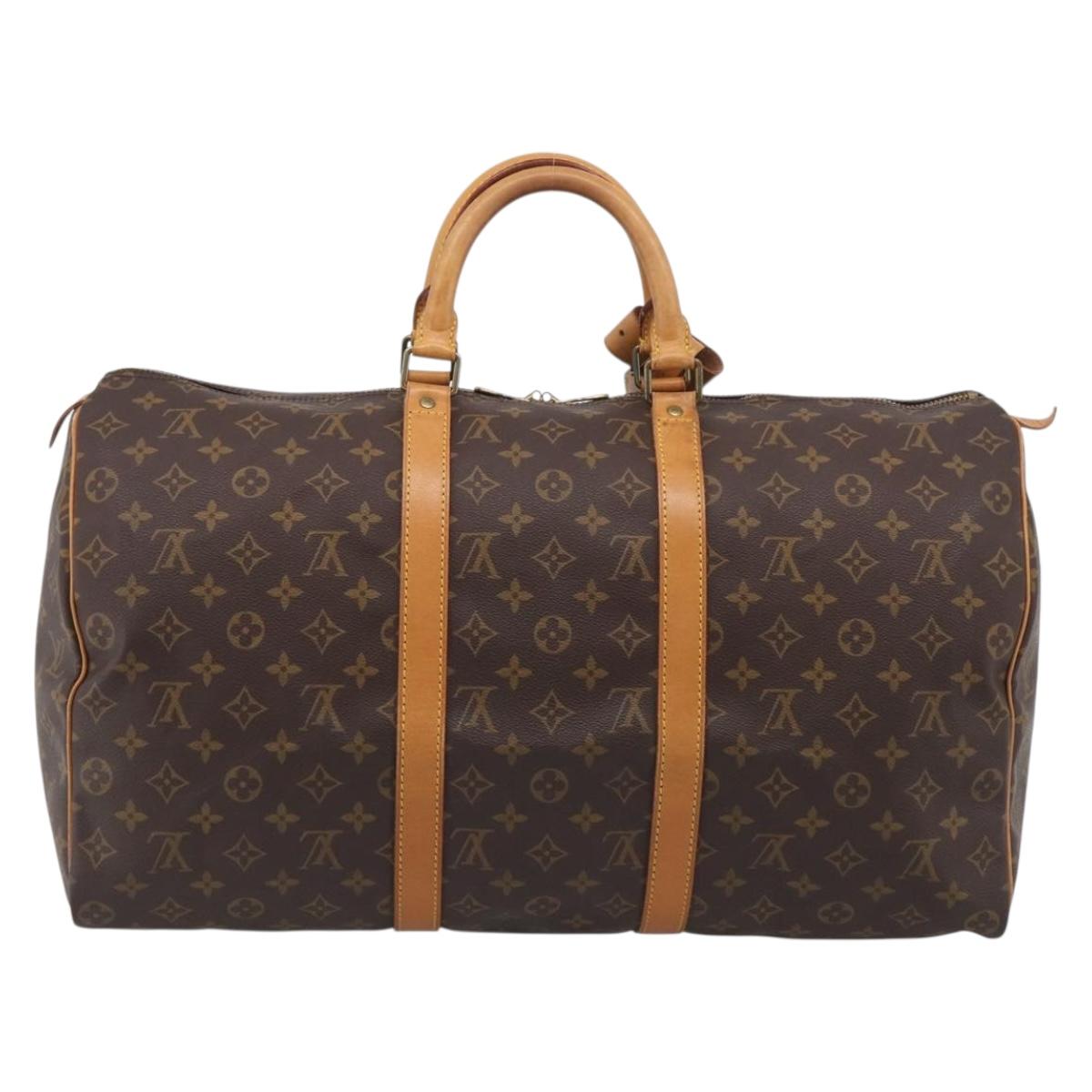 LOUIS VUITTON Monogram Keepall 50 Boston Bag M41426 LV Auth 209633V