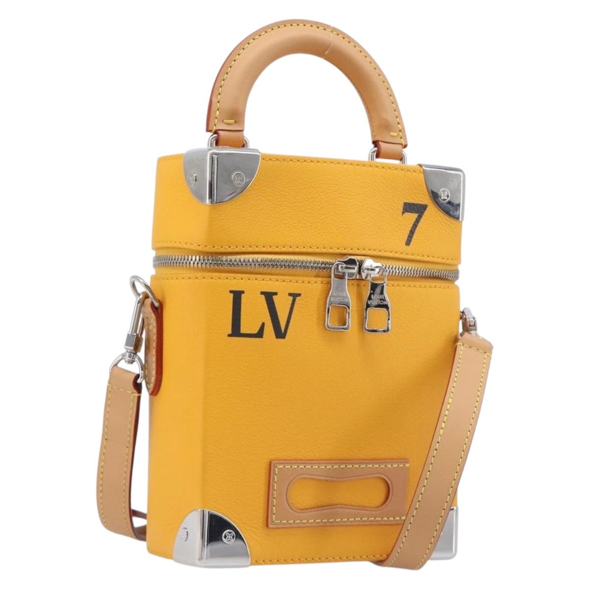 LOUIS VUITTON Vertical Box Trunk Shoulder Bag Saffron M59666 Auth 209644SAM