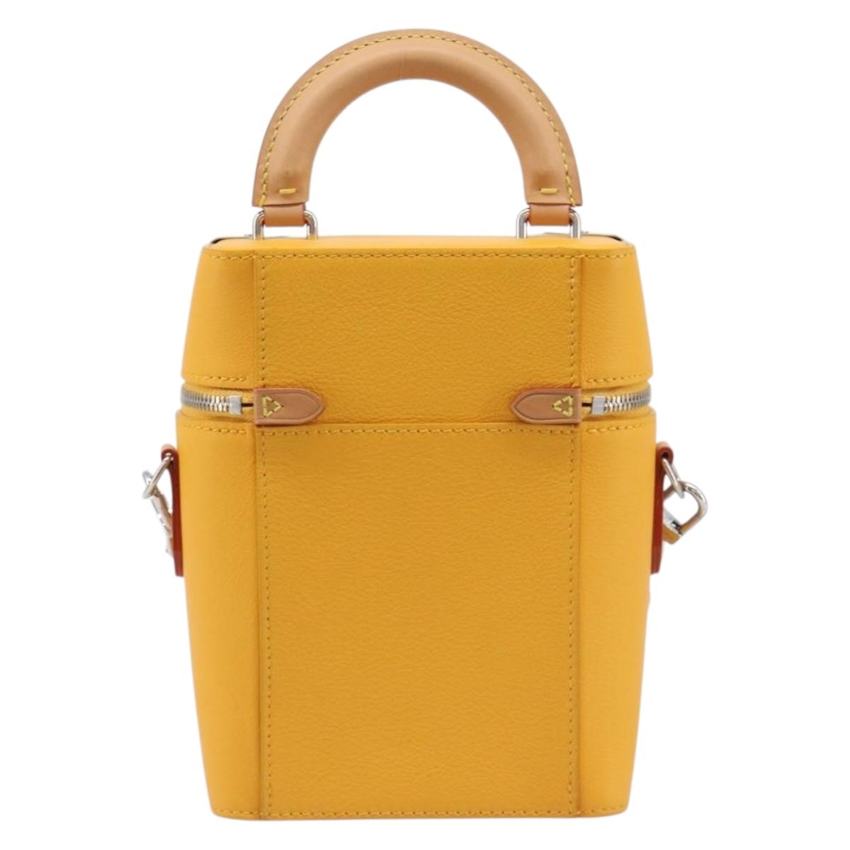 LOUIS VUITTON Vertical Box Trunk Shoulder Bag Saffron M59666 Auth 209644SAM