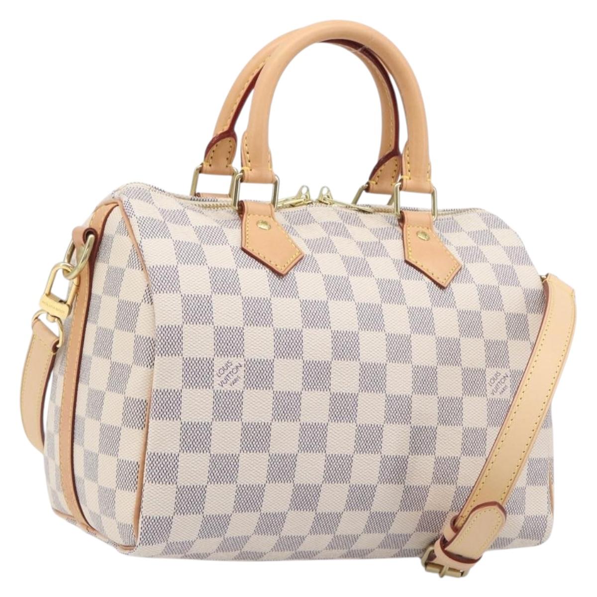 LOUIS VUITTON Damier Azur Speedy Bandouliere 25 Hand Bag N41374 Auth 209646SAV