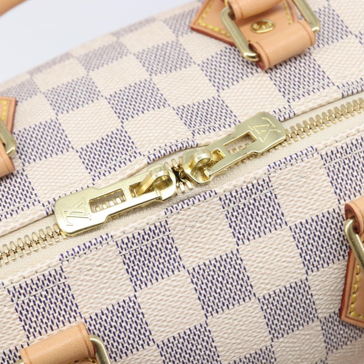 LOUIS VUITTON Damier Azur Speedy Bandouliere 25 Hand Bag N41374 Auth 209646SAV