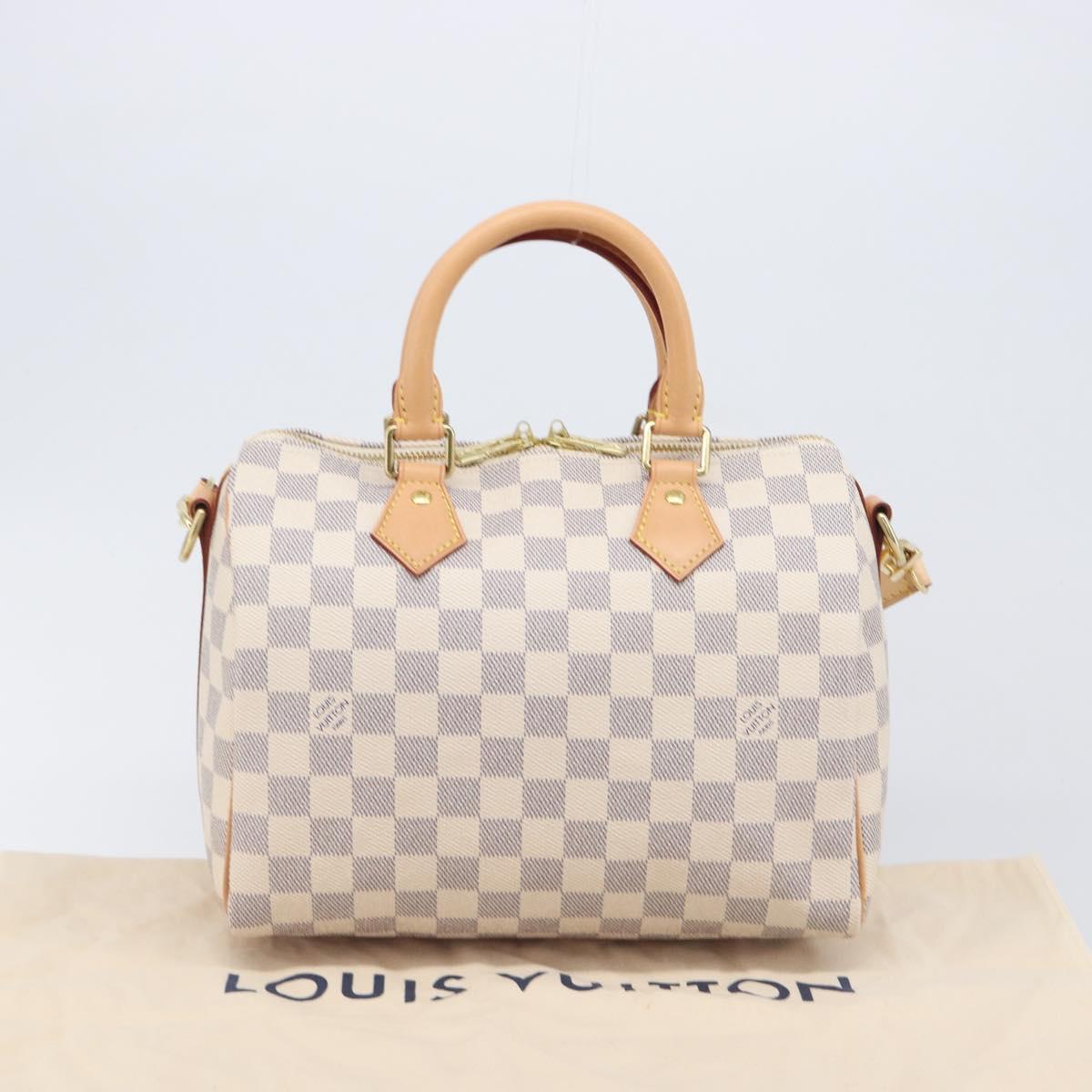 LOUIS VUITTON Damier Azur Speedy Bandouliere 25 Hand Bag N41374 Auth 209646SAV
