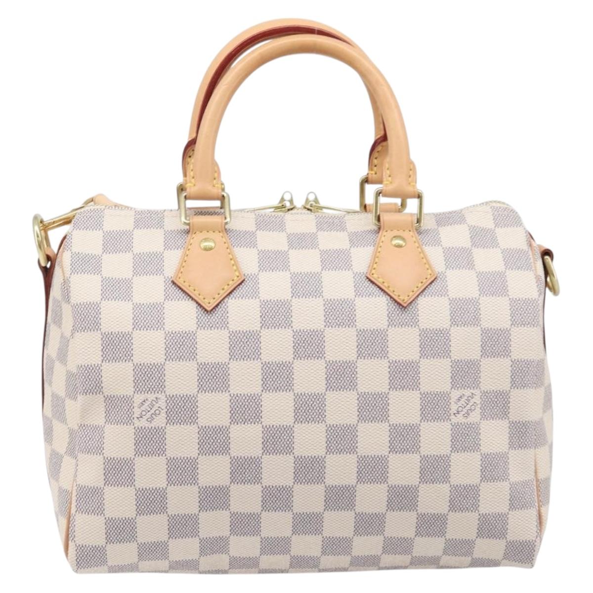 LOUIS VUITTON Damier Azur Speedy Bandouliere 25 Hand Bag N41374 Auth 209646SAV