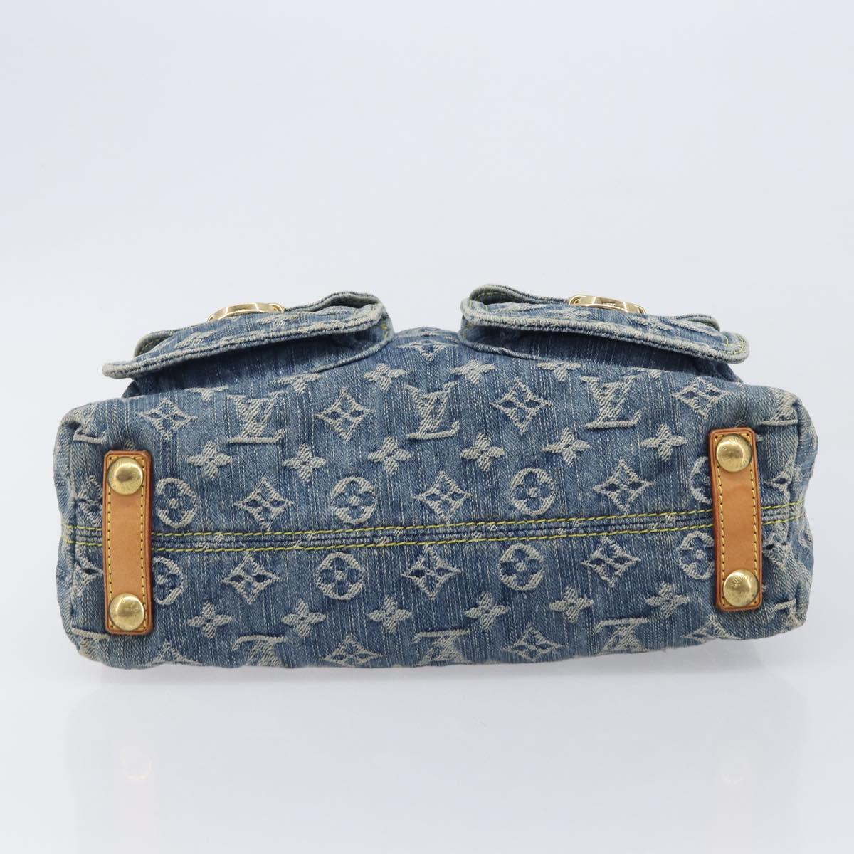 LOUIS VUITTON Monogram Denim Buggy PM Shoulder Bag Blue M95049 LV Auth 209662V