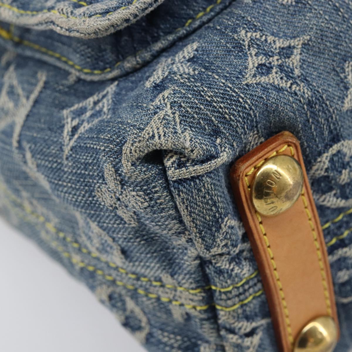 LOUIS VUITTON Monogram Denim Buggy PM Shoulder Bag Blue M95049 LV Auth 209662V
