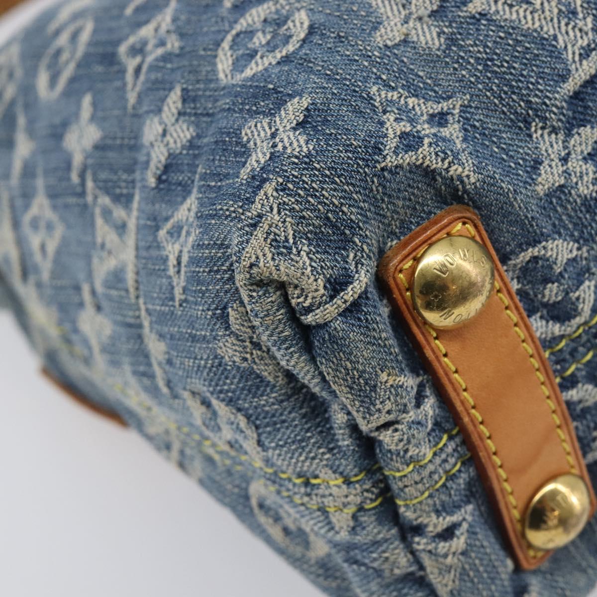 LOUIS VUITTON Monogram Denim Buggy PM Shoulder Bag Blue M95049 LV Auth 209662V