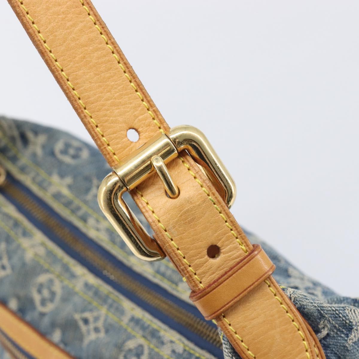 LOUIS VUITTON Monogram Denim Buggy PM Shoulder Bag Blue M95049 LV Auth 209662V