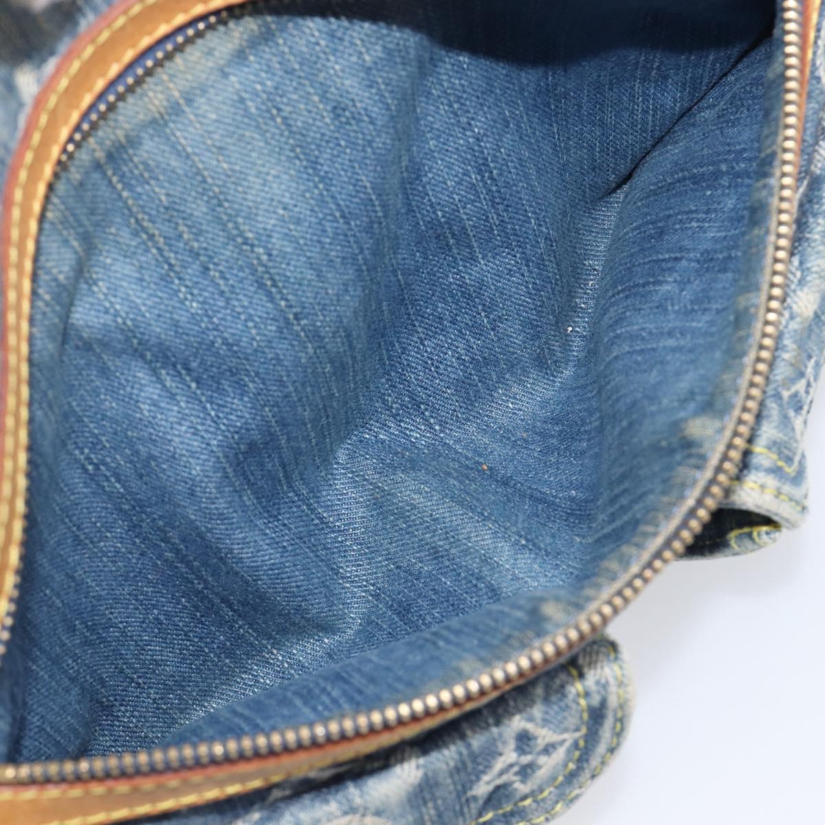 LOUIS VUITTON Monogram Denim Buggy PM Shoulder Bag Blue M95049 LV Auth 209662V