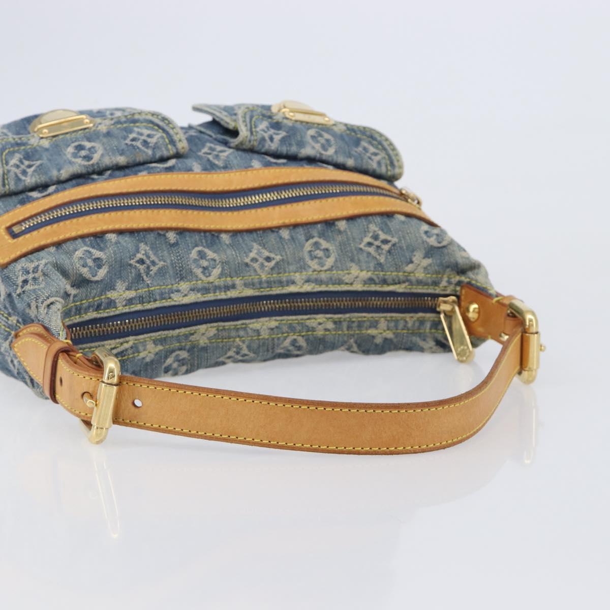 LOUIS VUITTON Monogram Denim Buggy PM Shoulder Bag Blue M95049 LV Auth 209662V