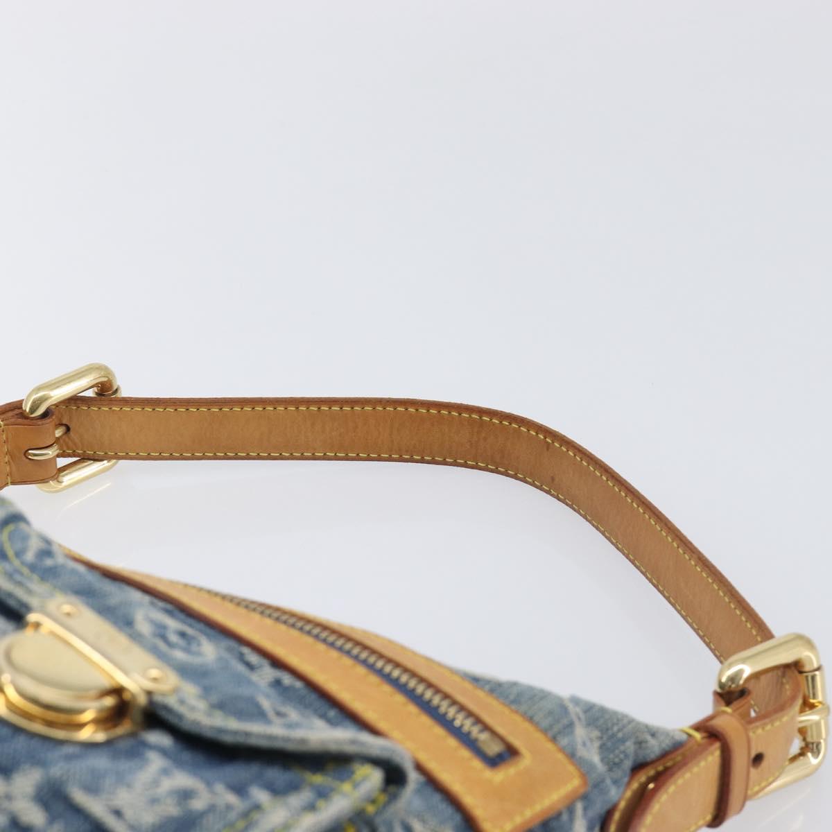 LOUIS VUITTON Monogram Denim Buggy PM Shoulder Bag Blue M95049 LV Auth 209662V