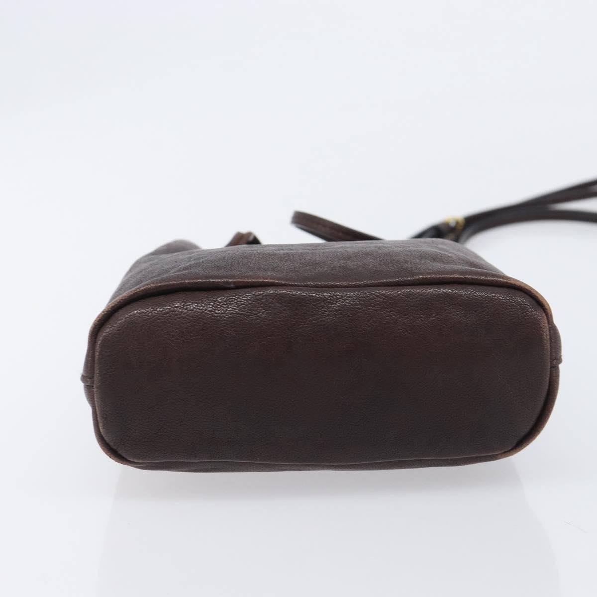 Miu Miu Shoulder Bag Leather Brown Auth 209665V
