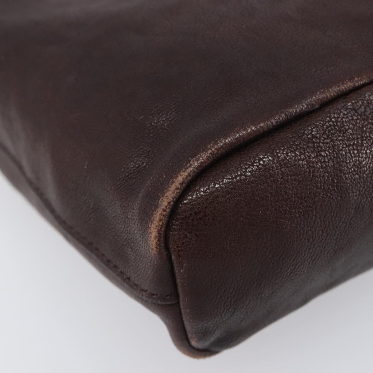 Miu Miu Shoulder Bag Leather Brown Auth 209665V