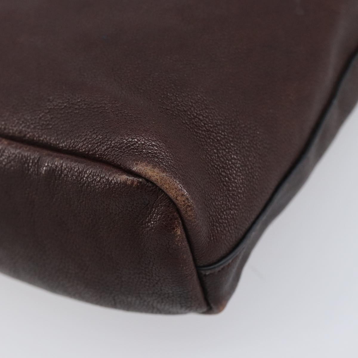 Miu Miu Shoulder Bag Leather Brown Auth 209665V