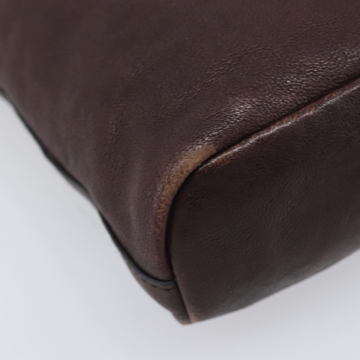 Miu Miu Shoulder Bag Leather Brown Auth 209665V