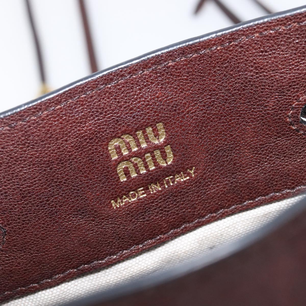 Miu Miu Shoulder Bag Leather Brown Auth 209665V