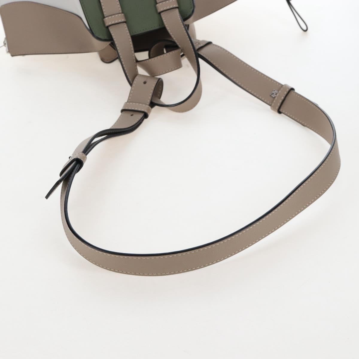 LOEWE Hammock Small Hand Bag Leather 2way Khaki Beige Auth 209674M