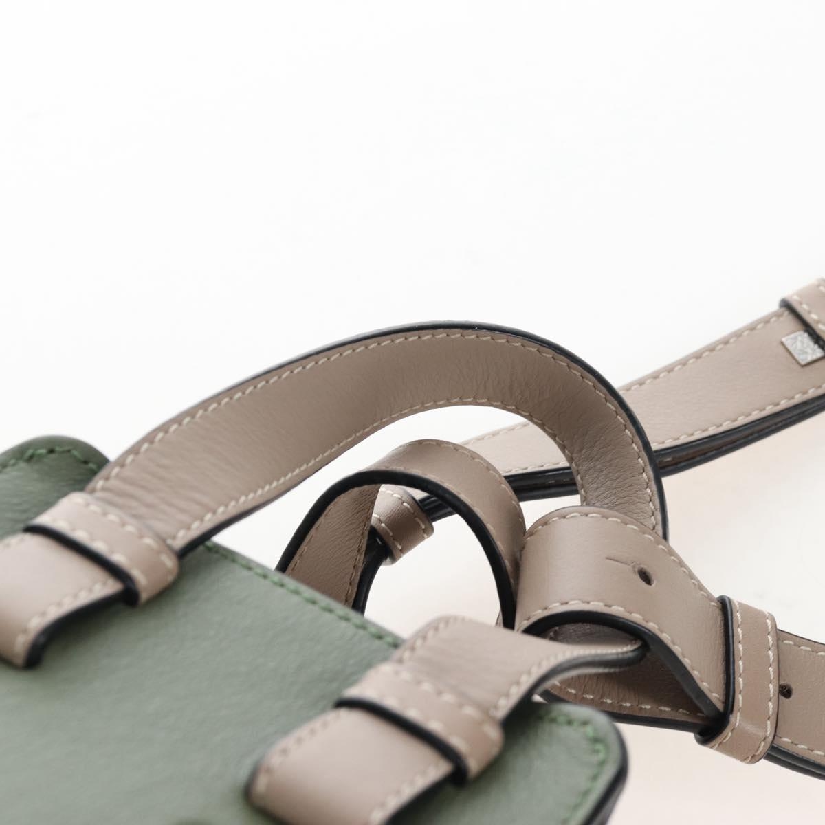 LOEWE Hammock Small Hand Bag Leather 2way Khaki Beige Auth 209674M