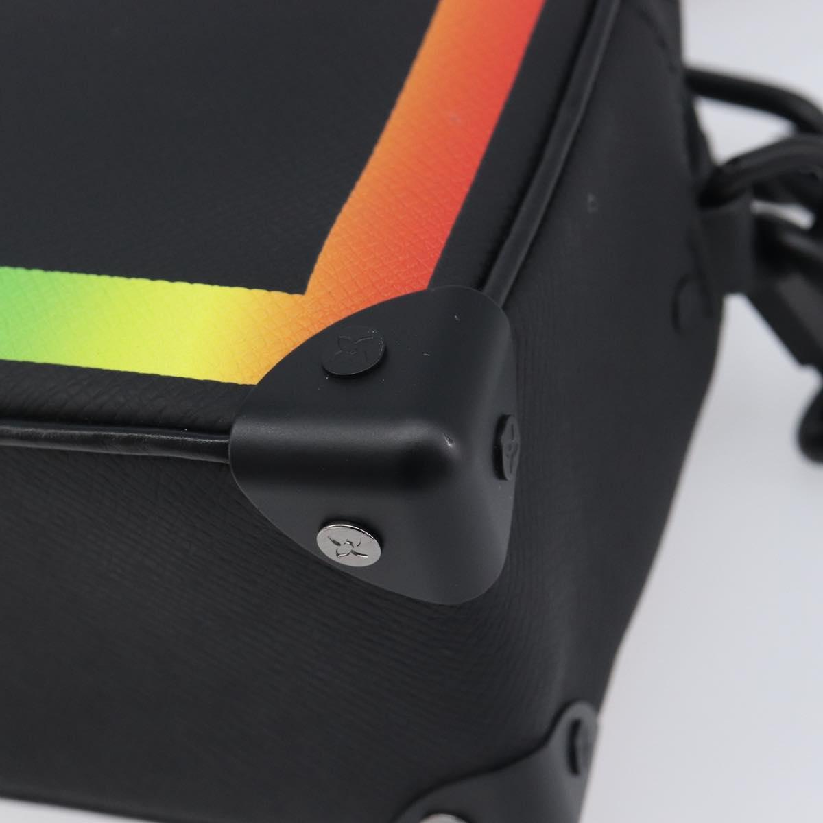 LOUIS VUITTON Taiga Rainbow Mini Soft Trunk Bag Black M30351 LV Auth 209684SAM