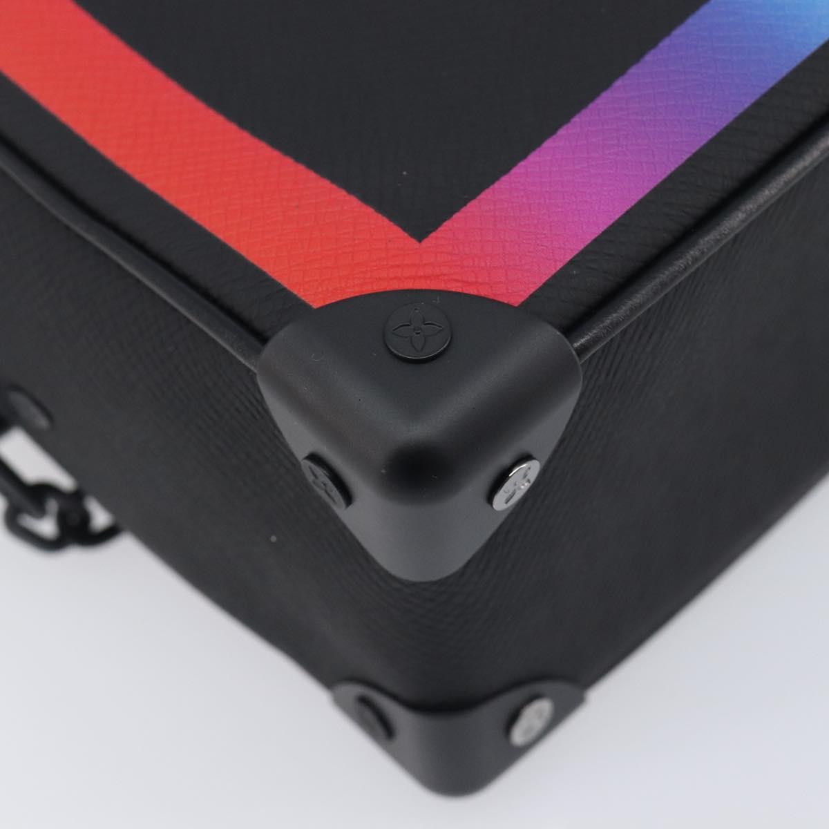 LOUIS VUITTON Taiga Rainbow Mini Soft Trunk Bag Black M30351 LV Auth 209684SAM