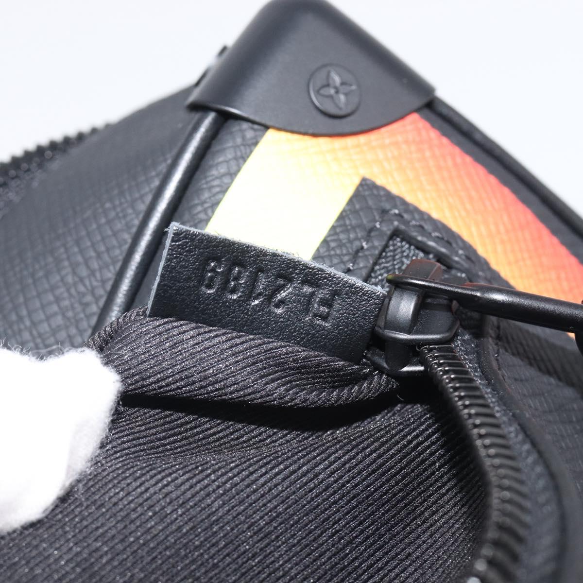 LOUIS VUITTON Taiga Rainbow Mini Soft Trunk Bag Black M30351 LV Auth 209684SAM