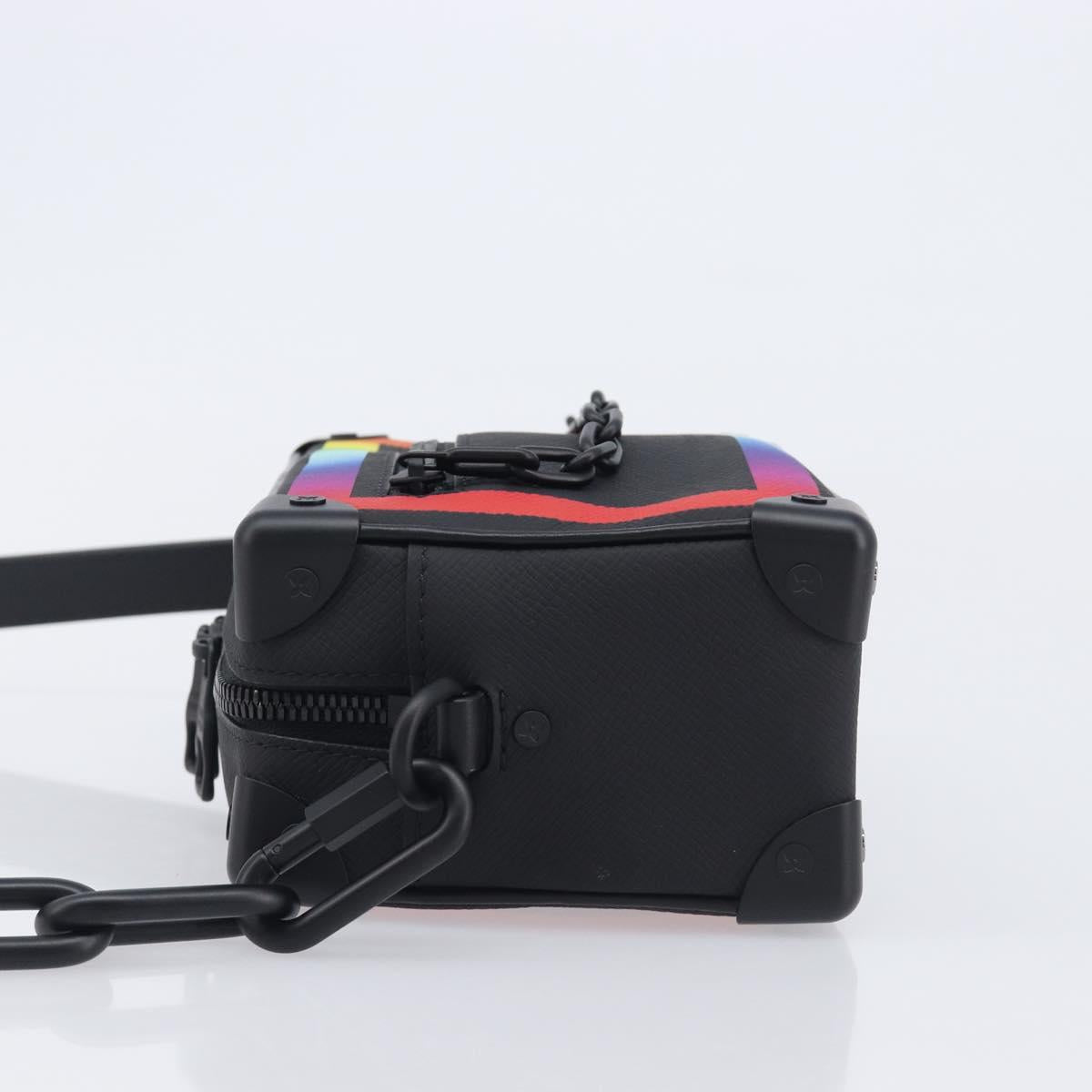 LOUIS VUITTON Taiga Rainbow Mini Soft Trunk Bag Black M30351 LV Auth 209684SAM