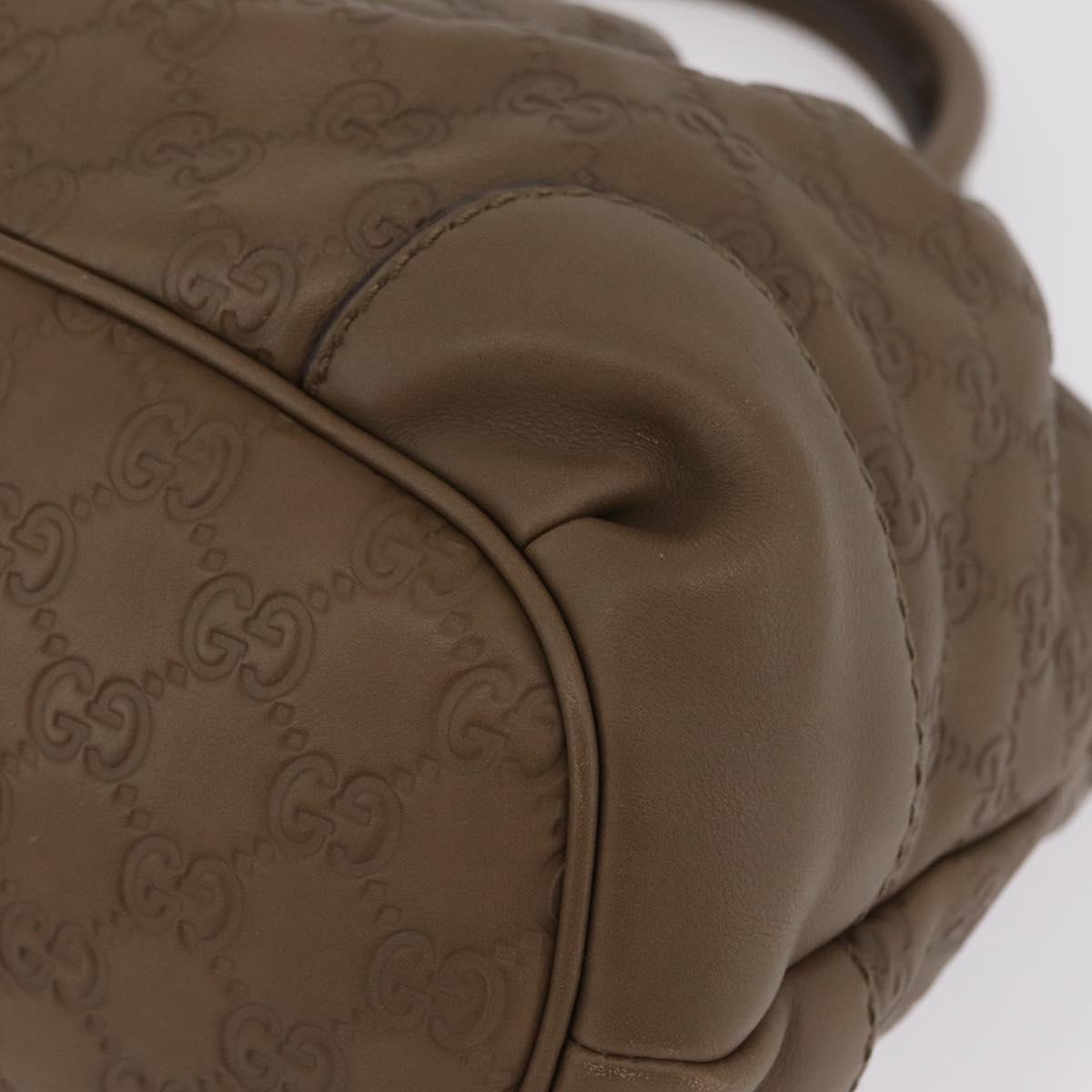 GUCCI GuccissimaGG Sukey Hand Bag Leather Brown Gold Tone 247902 Auth 209691A