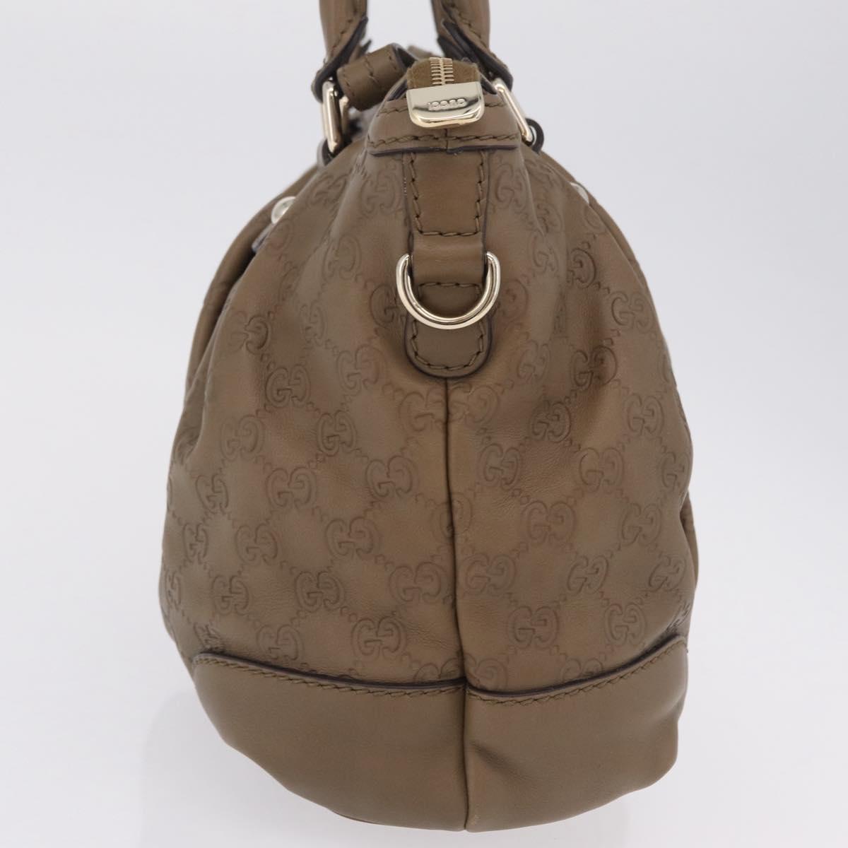 GUCCI GuccissimaGG Sukey Hand Bag Leather Brown Gold Tone 247902 Auth 209691A