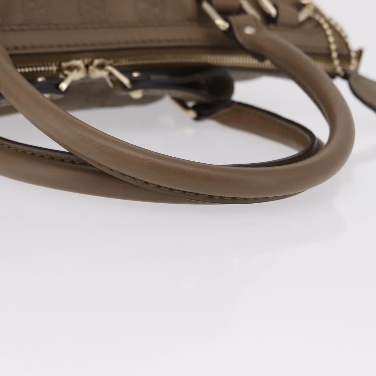 GUCCI GuccissimaGG Sukey Hand Bag Leather Brown Gold Tone 247902 Auth 209691A