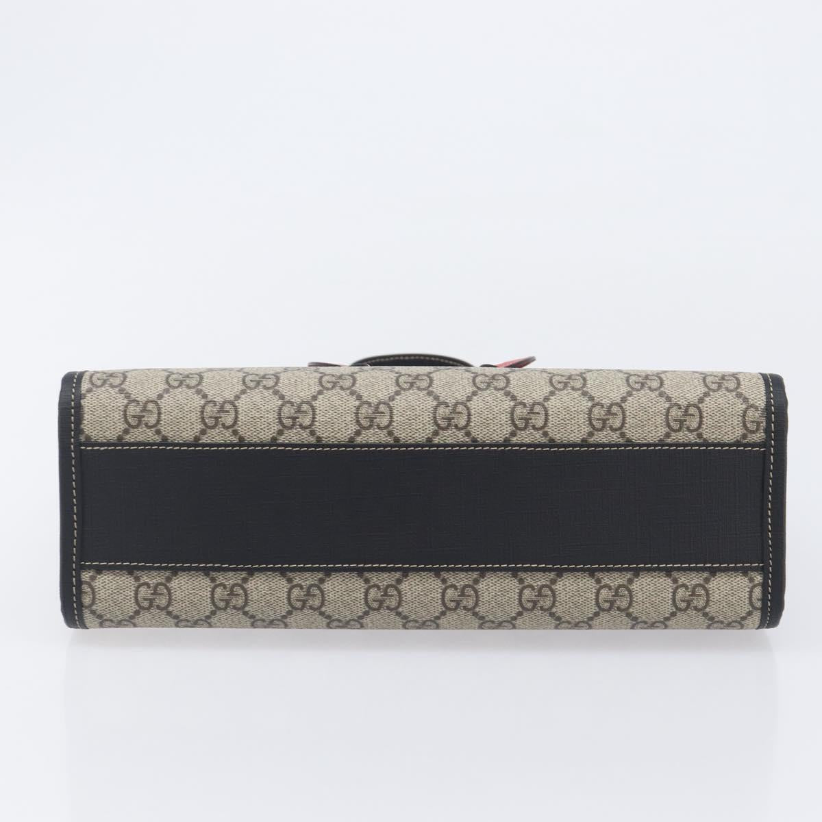 GUCCI GG Supreme Childrens Hand Bag PVC Beige Red 664083 Auth 209696M