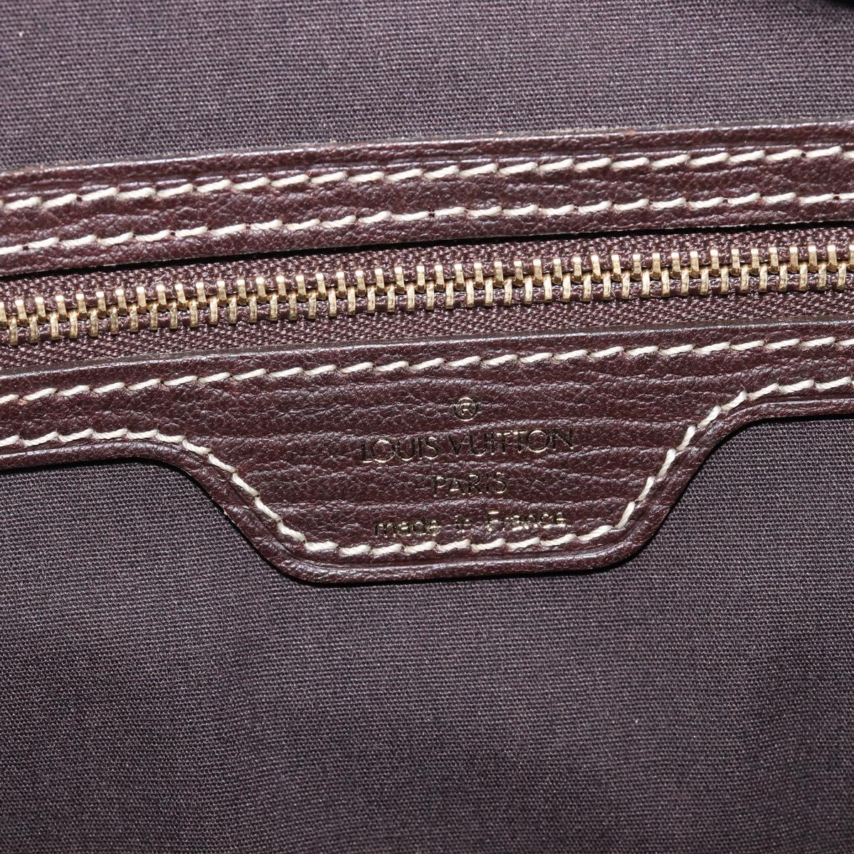 LOUIS VUITTON Monogram Mini Lin Boulogne Bag Brown Ebene M95225 LV Auth 209701V
