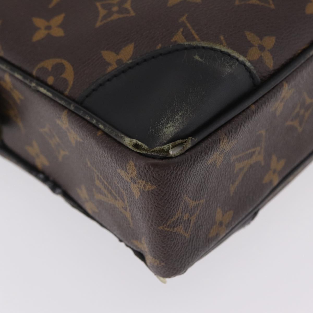 LOUIS VUITTON Monogram Macassar Porte Documents Voyage Bag M52005 LV Auth 209702