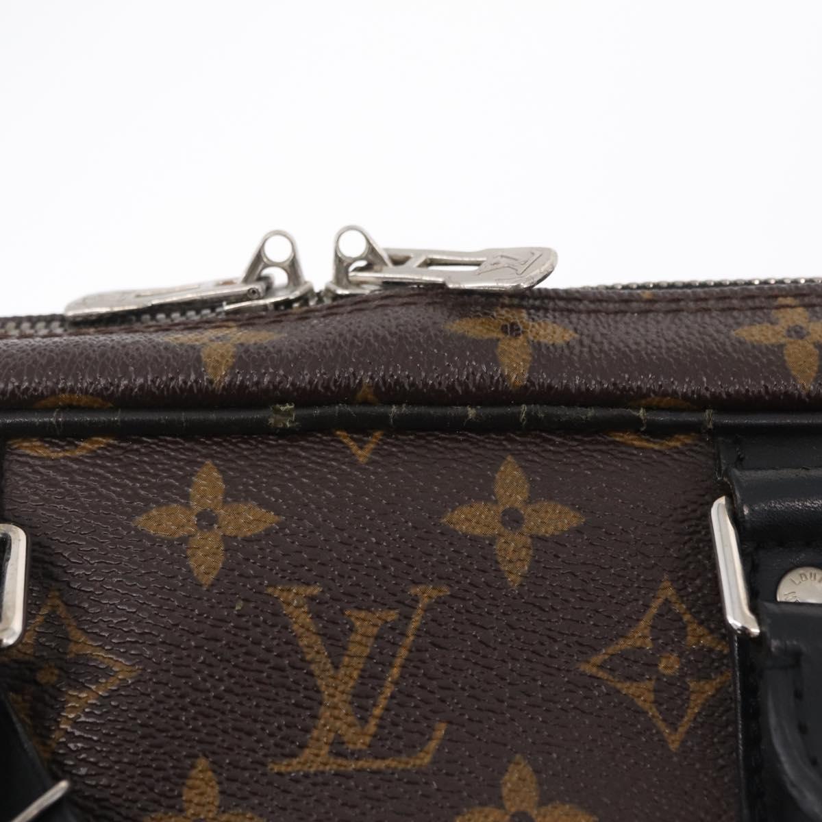 LOUIS VUITTON Monogram Macassar Porte Documents Voyage Bag M52005 LV Auth 209702