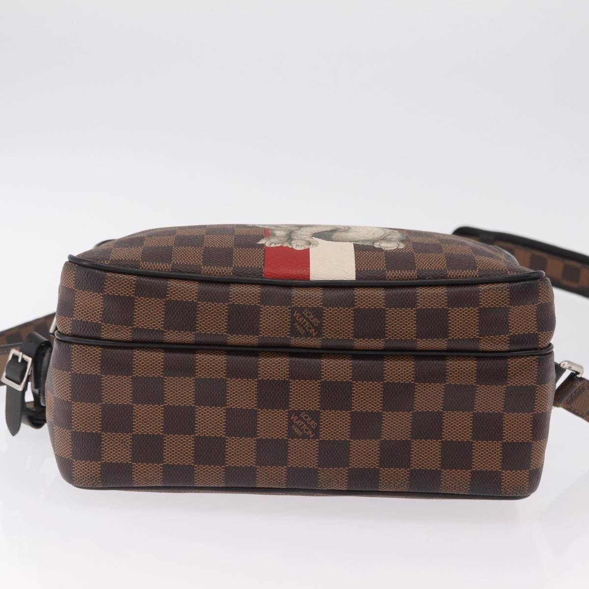 LOUIS VUITTON Damier Ebene Chapman Brothers Nile PM Bag N42704 LV Auth 209703A