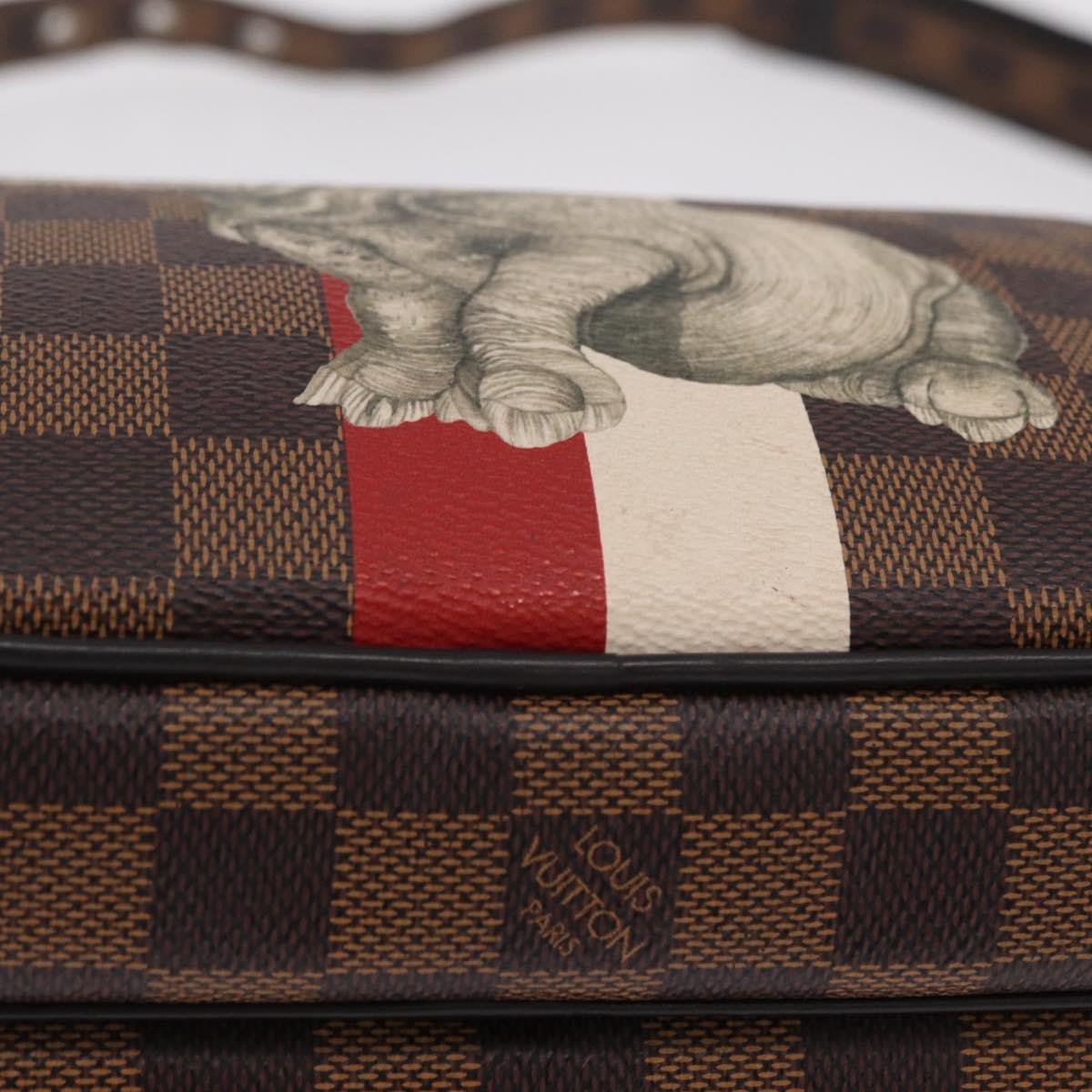 LOUIS VUITTON Damier Ebene Chapman Brothers Nile PM Bag N42704 LV Auth 209703A
