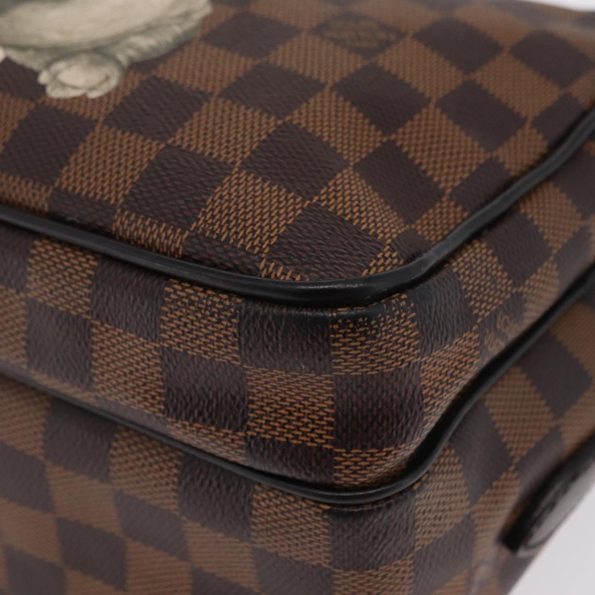 LOUIS VUITTON Damier Ebene Chapman Brothers Nile PM Bag N42704 LV Auth 209703A