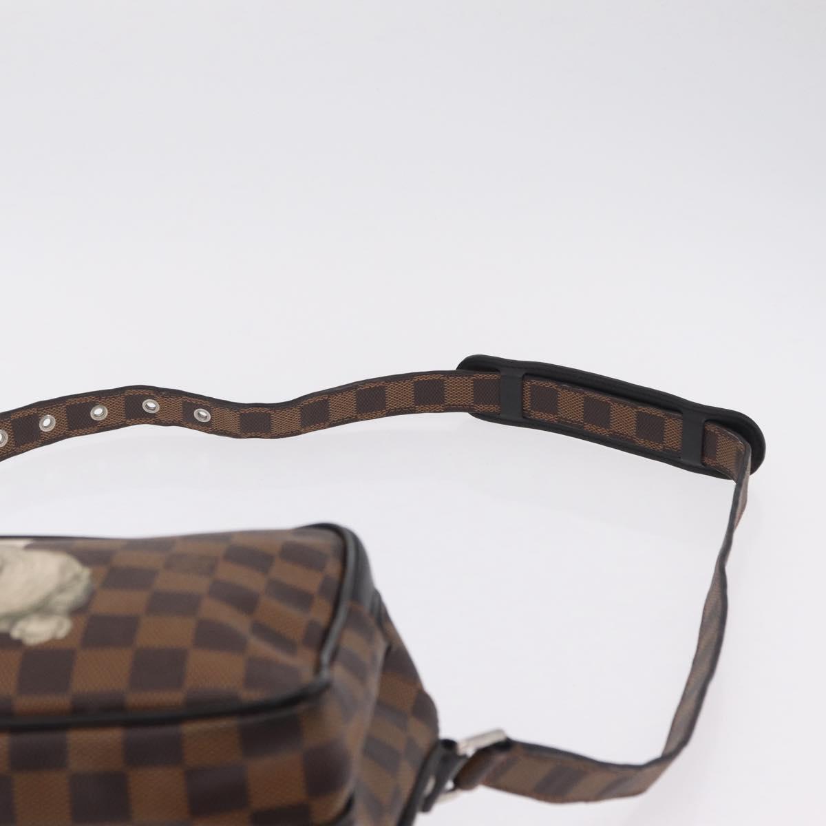 LOUIS VUITTON Damier Ebene Chapman Brothers Nile PM Bag N42704 LV Auth 209703A