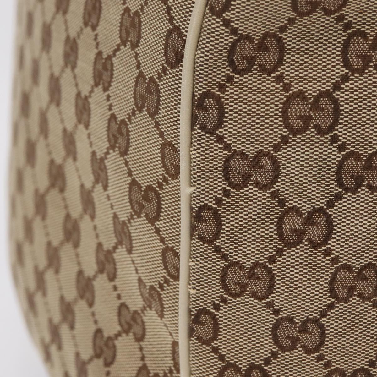 GUCCI GG Canvas Web Sherry Line Princi Tote Bag Beige Gold 257062 Auth 209706A