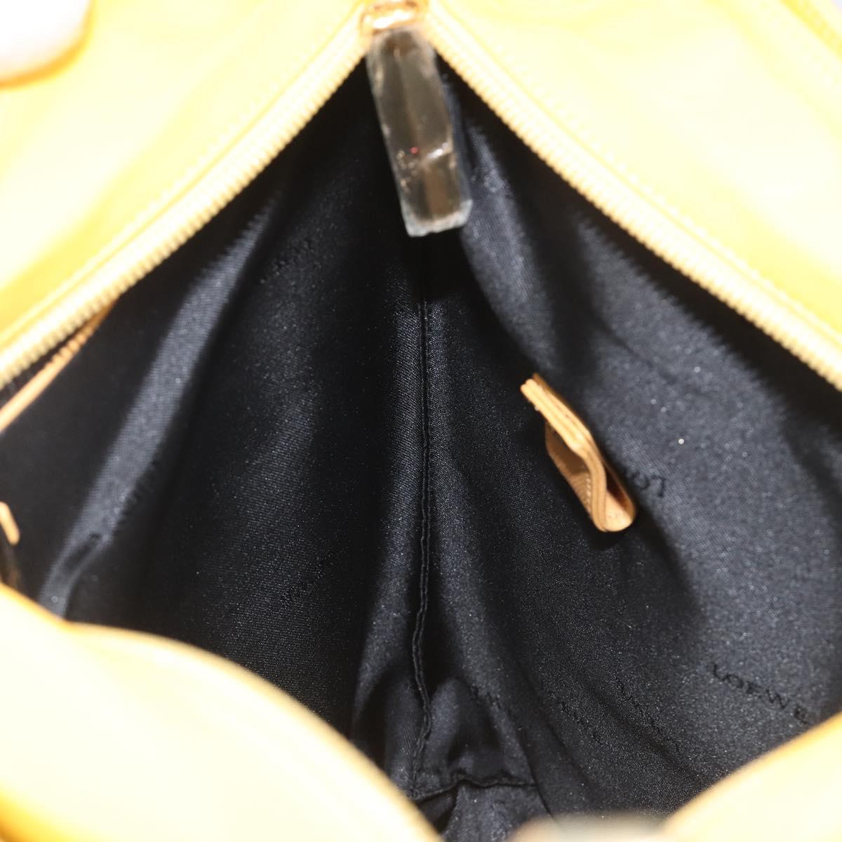 LOEWE Shoulder Bag Leather Yellow Gold Auth 209708V