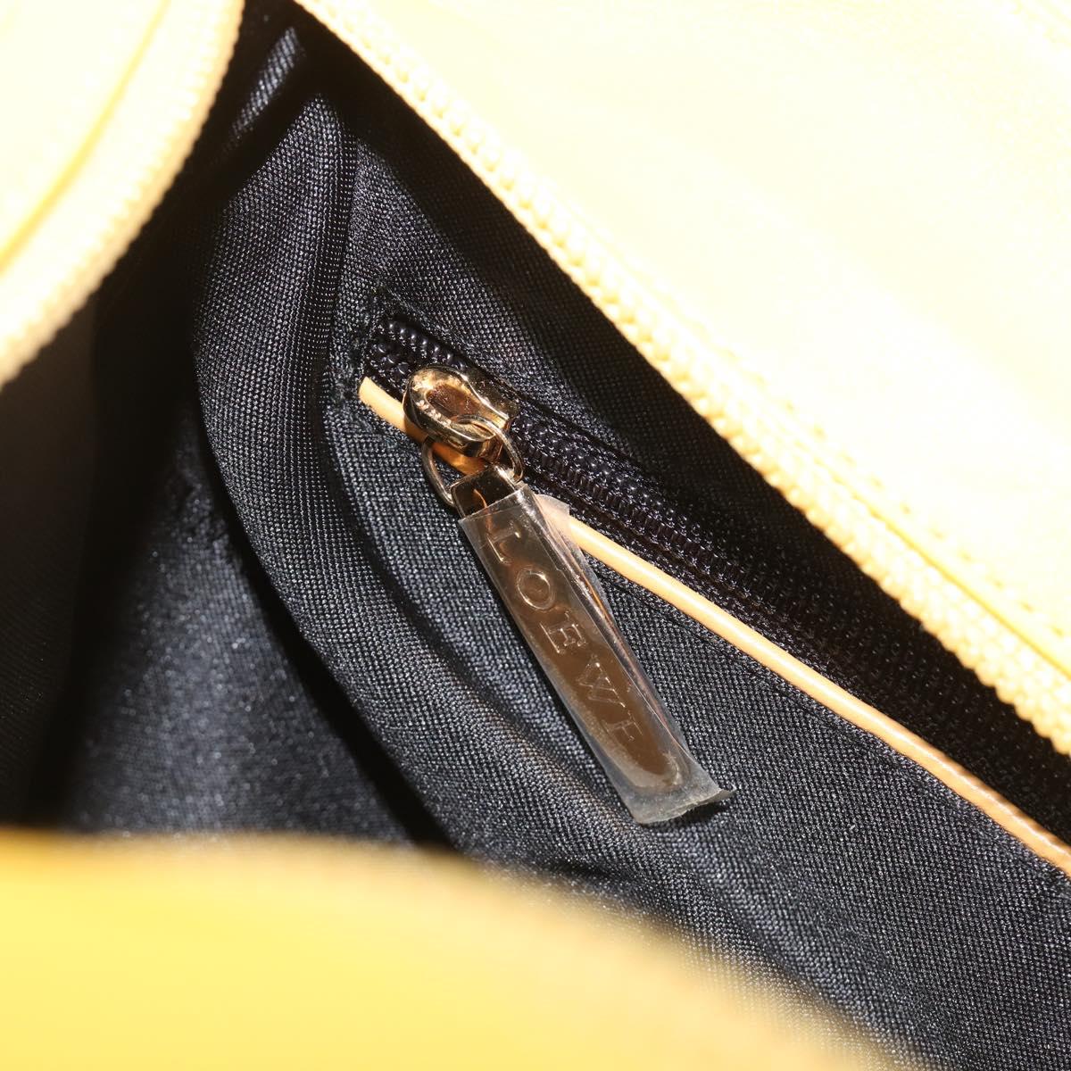 LOEWE Shoulder Bag Leather Yellow Gold Auth 209708V