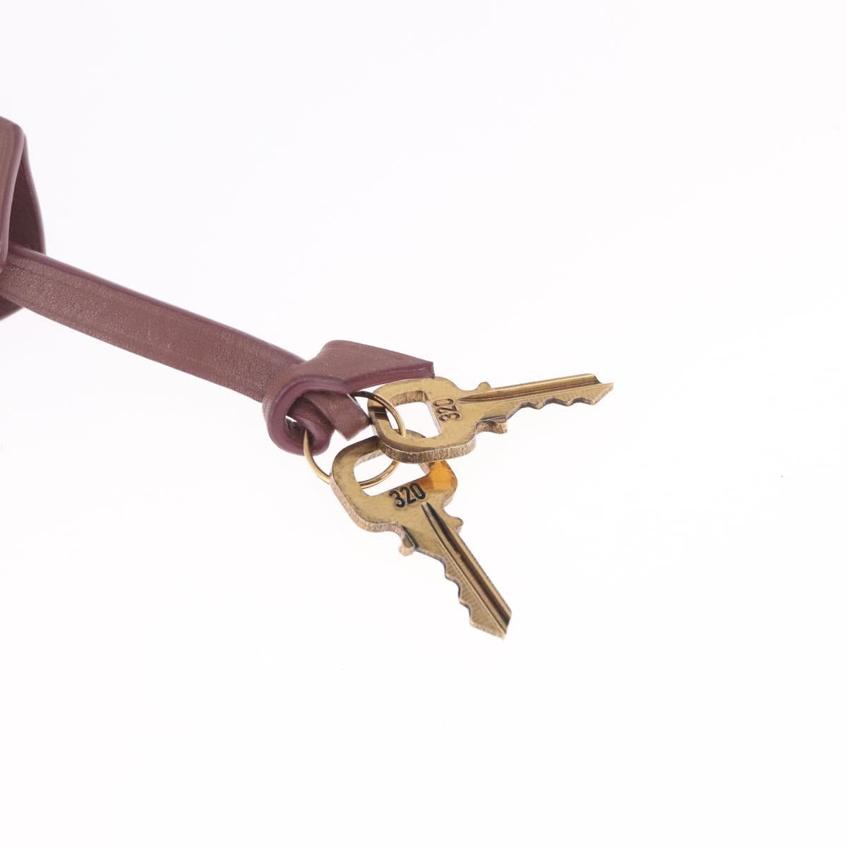 LOUIS VUITTON Lockit Chain Hand Bag Leather Rose M94358 LV Auth 209710V