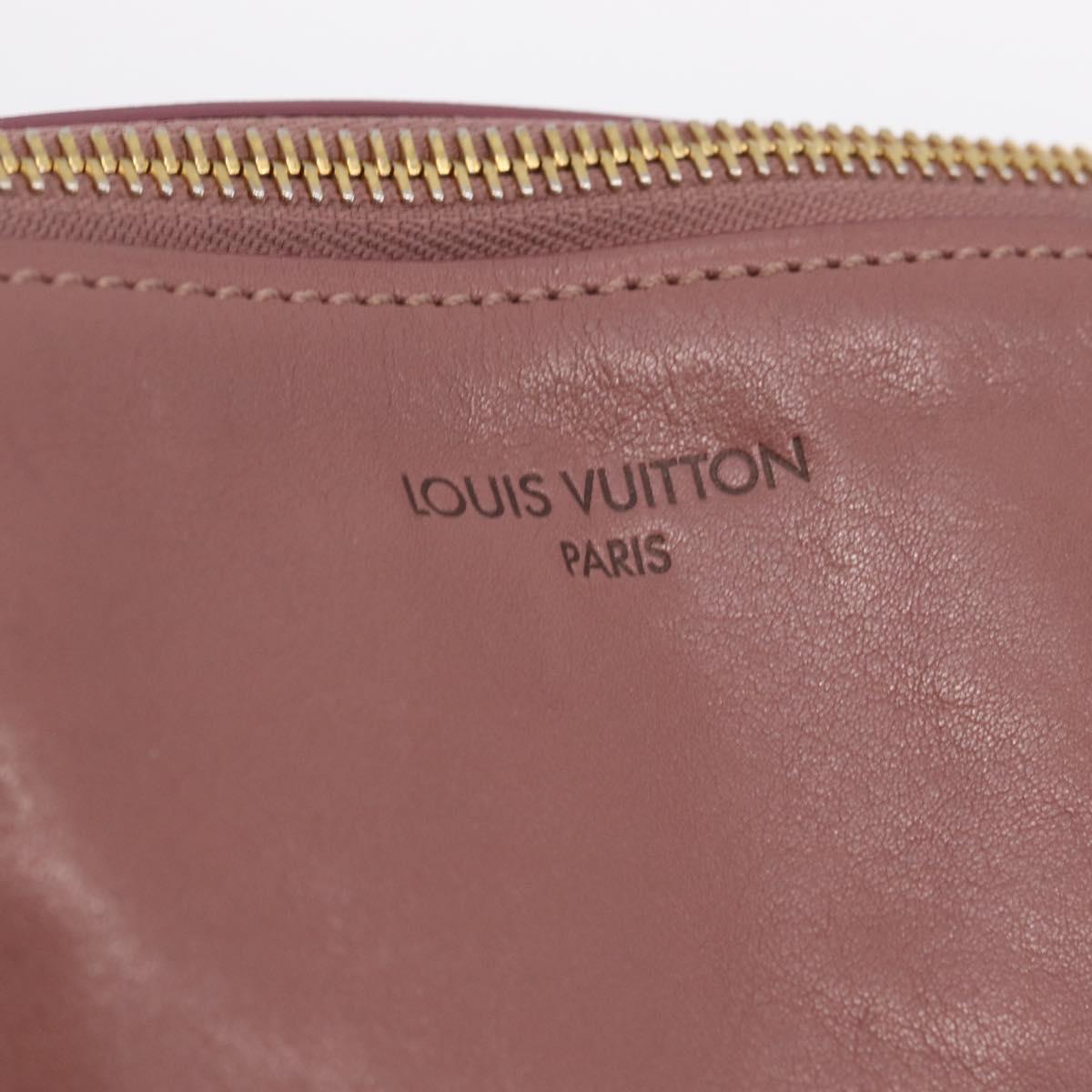 LOUIS VUITTON Lockit Chain Hand Bag Leather Rose M94358 LV Auth 209710V