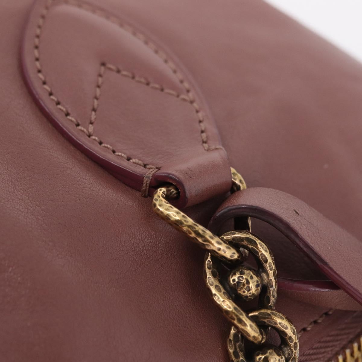 LOUIS VUITTON Lockit Chain Hand Bag Leather Rose M94358 LV Auth 209710V