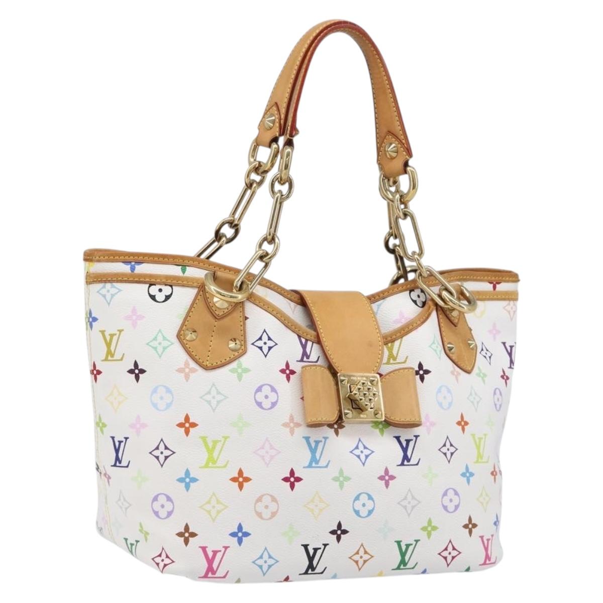 LOUIS VUITTON Monogram Multicolor Annie GM Tote Bag White M40303 LV Auth 209711V