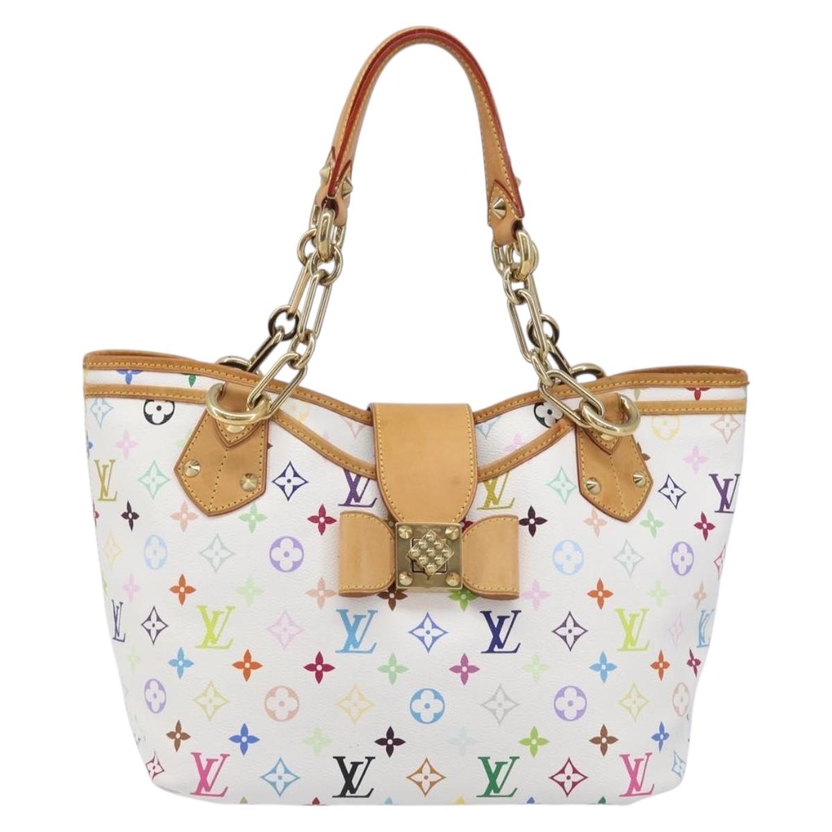 LOUIS VUITTON Monogram Multicolor Annie GM Tote Bag White M40303 LV Auth 209711V