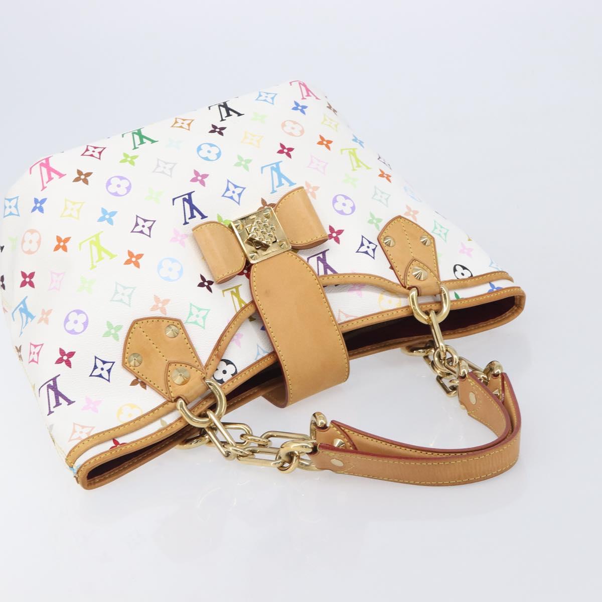 LOUIS VUITTON Monogram Multicolor Annie GM Tote Bag White M40303 LV Auth 209711V